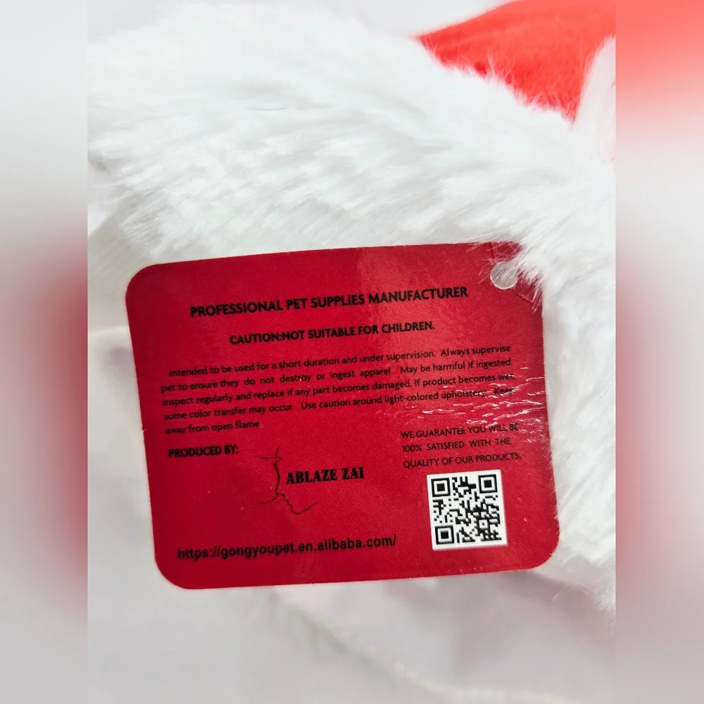 Adjustable Christmas Dog Santa Hat Large Dogs‎ NWT